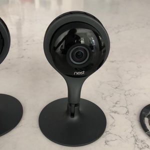 3 Google Nest indoor security cameras: set of 3